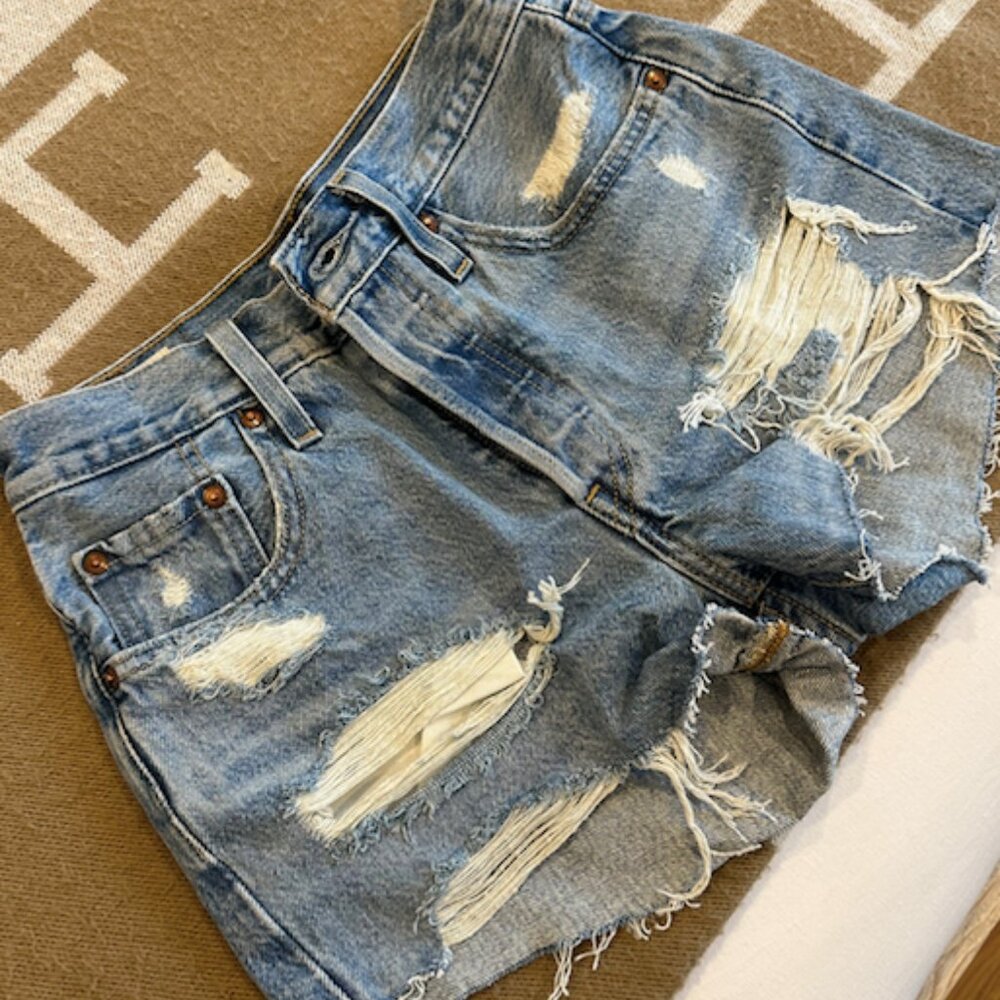 Levi's Denim Ripped Shorts